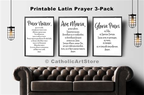 Pater Noster Ave Maria And Gloria Patri Latin Prayers