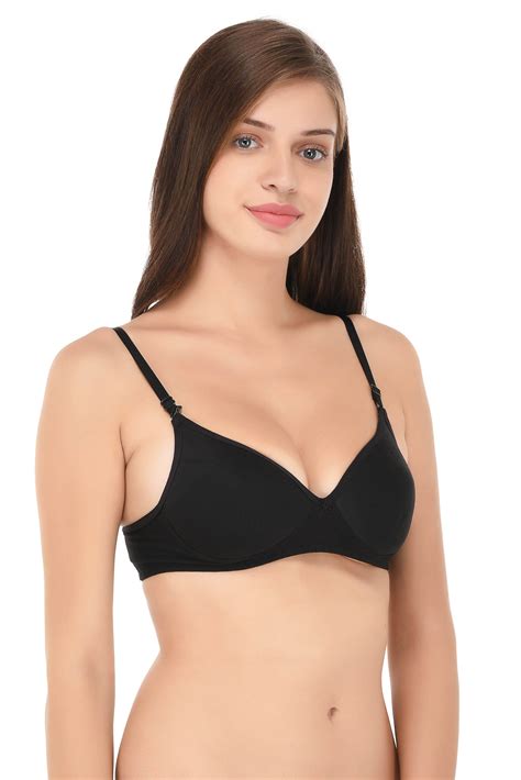 buy lizaray cotton push up bra black online at best prices in india