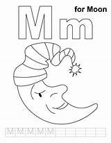 Coloring Moon Letter Pages Festival Preschool Alphabet Kids Mm Printable Handwriting Worksheets Disney Practice Color Sheet Geography Monkey Letters Sheets sketch template