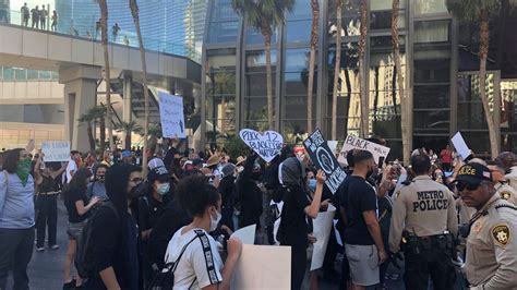 Hundreds Protest On Las Vegas Strip Demanding Justice For George Floyd