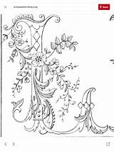 Embroidery Flowered sketch template