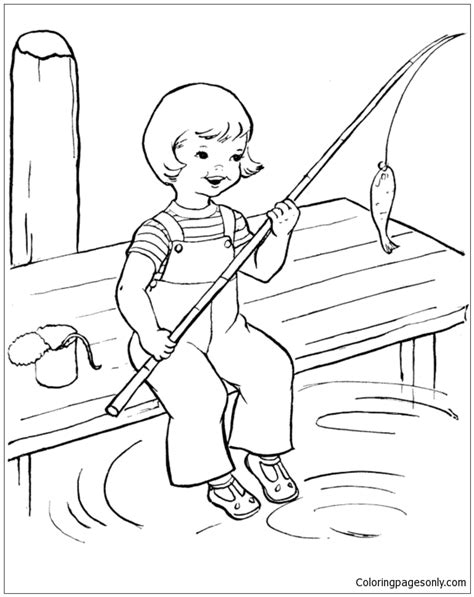 coloring page fishing   fishing coloring page  printable