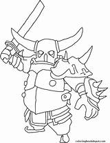 Clash Clans Coloring Pages Royale Pekka Archer Attack Mode Printable Print Hog Rider Color Template Getdrawings Draw Book sketch template