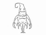 Monster Coloring Hooded Coloringcrew sketch template