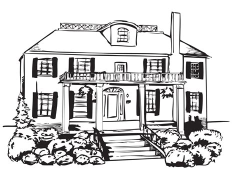 mansion coloring  mansion coloring
