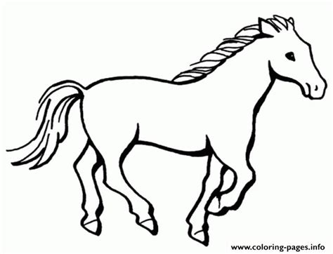 simple horse sb coloring page printable