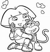 Dora Coloring Pages Cartoon Sheets Printable Kids Color Print Onlycoloringpages sketch template