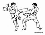 Taekwondo Karate Sports sketch template