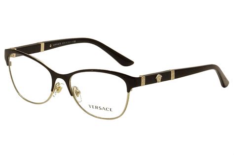 versace eyeglasses ve1233q ve 1233 q 1366 black pale gold optical frame