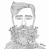 Coloring Pages Adult Beard Color Colouring Therapy People Choose Board Book Uploaded User sketch template