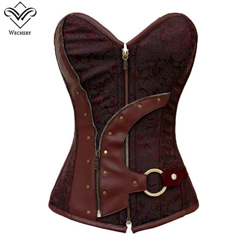 buy wechery steampunk corset gothic clothing pvc