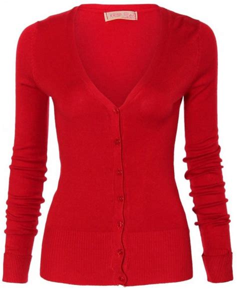 krisp turn up sleeve fine knit red cardigan offers from krisp clothing uk