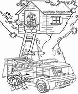 Printable Colouring Firefighter Fireman Treehouse Emergence Dentistmitcham sketch template