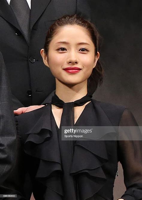 Actress Satomi Ishihara Is Seen During The Promotion Of The Movie
