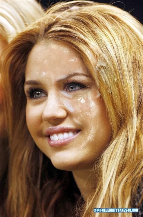 Miley Cyrus Blonde Cum Facial Porn Fake 001 Celebrity