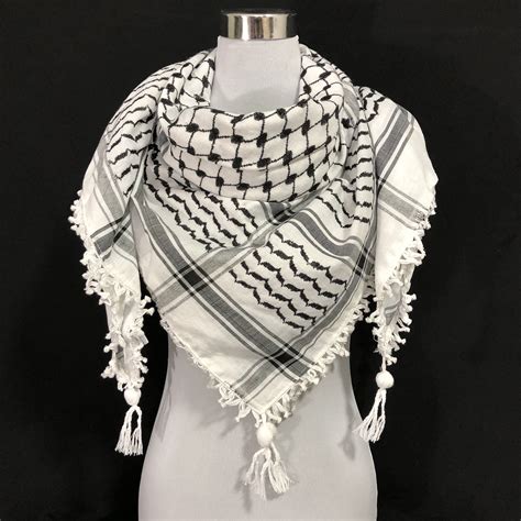 hirbawi shemagh keffiyeh scarf arab palestine black  white etsy