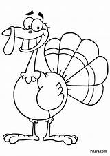 Turkey Coloring Pages Thanksgiving Printable Kids Drawing Outline Bird Smiling Happy Color Pdf Stock Colored Hunting Turkeys Colouring Children Getcolorings sketch template
