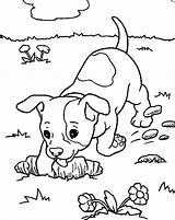 Dog Coloring Pages Digging Hole Drawing Dogs Puppy Clipart Printable Coloringkids Kids Puppies Holes Choose Board Animal Google sketch template