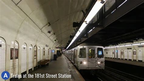 nyc subway ind  trains     st street station youtube