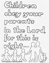 Ephesians Parents Obey Obedience Coloringpagesbymradron Obeying Verse Adron Mr Toddler sketch template