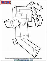 Coloring Steve Pages Minecraft Pickaxe Herobrine Running Holding Drawing Harvey Color Dog Clipart Printable Getdrawings Easter Getcolorings Print Library Template sketch template