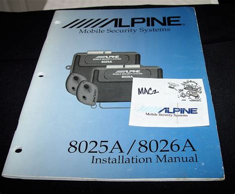 alpine   mobile security systems car auto alarm installation manual ebay