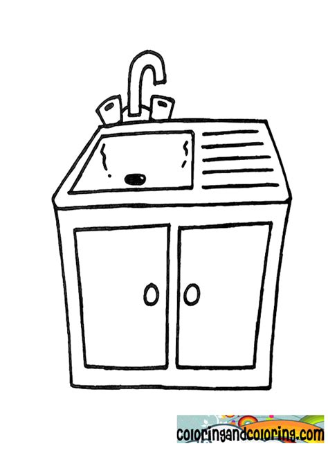 sink coloring page bathroom coloring pages  kids