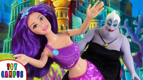 mermaid princess  kidnapped barbie ariel disney ursula