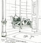 Porch Swing Coloring Pages Sketch Template House Hayley sketch template