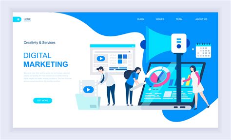 digital marketing web banner  vector art  vecteezy