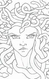 Medusa Coloring Popular Coloringhome sketch template