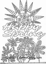 Happy Coloring Color Pages Getdrawings Spring sketch template
