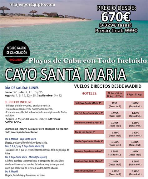Viajes A Cuba Todo Incluido Vacaciones Cayo St Mª⇒verano 2016