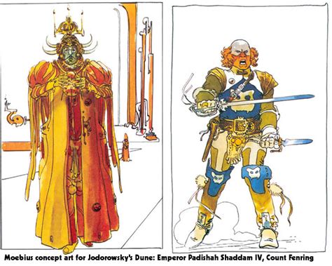 Moebius Concept Art For Jodorowsky S Dune Characters