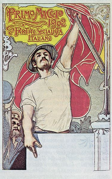 st  poster   italian socialist italian school  century  art print  hand