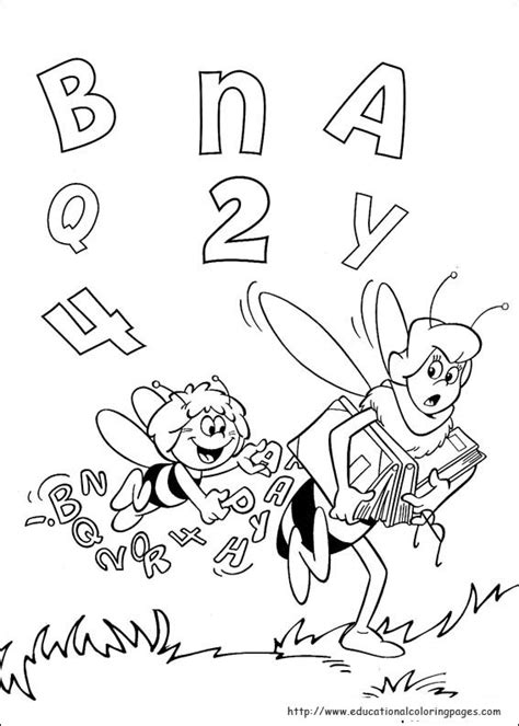 maya  bee coloring pages educational fun kids coloring pages