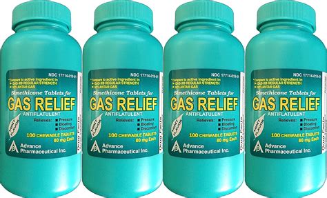 amazoncom advance pharmaceutical simethicone tablets  mg mint  gas relief  chewable