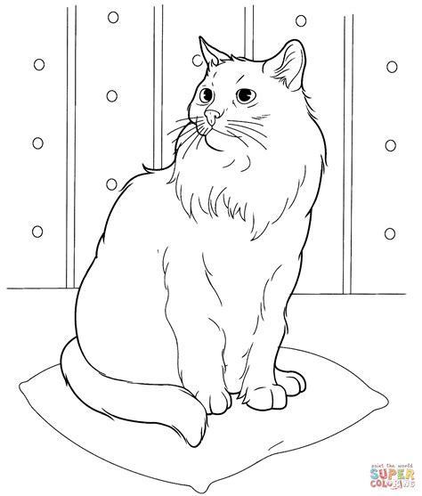 fat cat coloring pages printable cat coloring page  cat