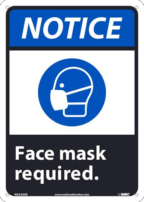 notice face mask required sign    safety supplies unlimited