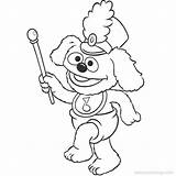 Muppet Babies Fozzie Piggy sketch template
