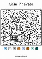 Colora Conta Colorare Numeri Disegni Difficili Bambini Pianetabambini Didattiche Difficile Scuola Innevata sketch template