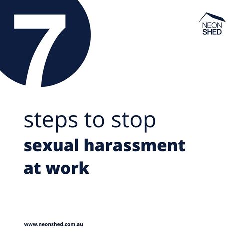 7 steps to stop sexual harassment neon shed