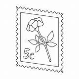 Francobollo Briefmarke Profilo Postman Postage Stamp Entwurf Ikone Icona Postino Posta Singola Einzelne sketch template
