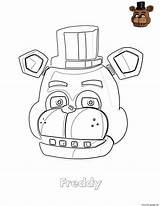 Fnaf Coloring Freddy Pages Face Print Printable Prints Color sketch template