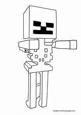 Coloring Wither Skeleton Minecraft Pages Quality High sketch template