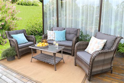 baner garden  resin wicker outdoor patio furniture set  piece