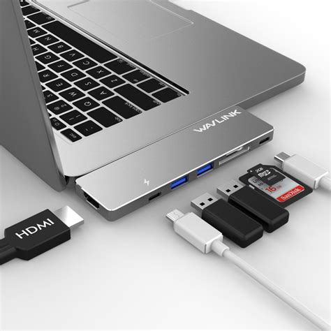 usb  hub adapter aluminum multi port usb  mini dock   macbook pro