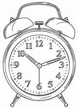 Clock Alarm 101activity sketch template