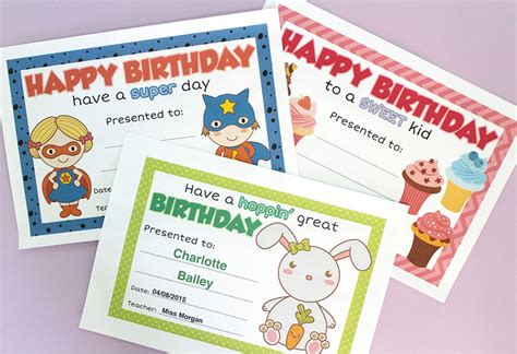 printable happy birthday certificate printable newfreeprintable
