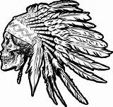 Indian Headdress Vector Native Skull American Drawing Eagle Feather Human Crown Getdrawings Clipartmag Vectorified Sketch Collection Drawn Hand Indians Clipart sketch template